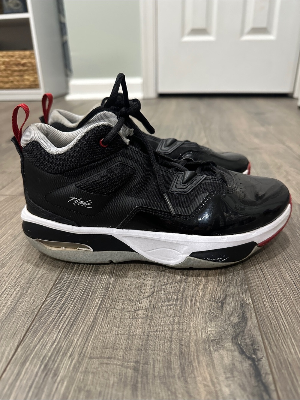 Jordan Stay Loyal 3 Basketball Shoes Youth 4.5 Black and Red Athletic Sneakers